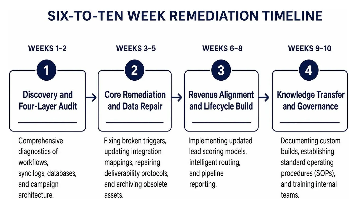 Six-to-ten week remediation timeline