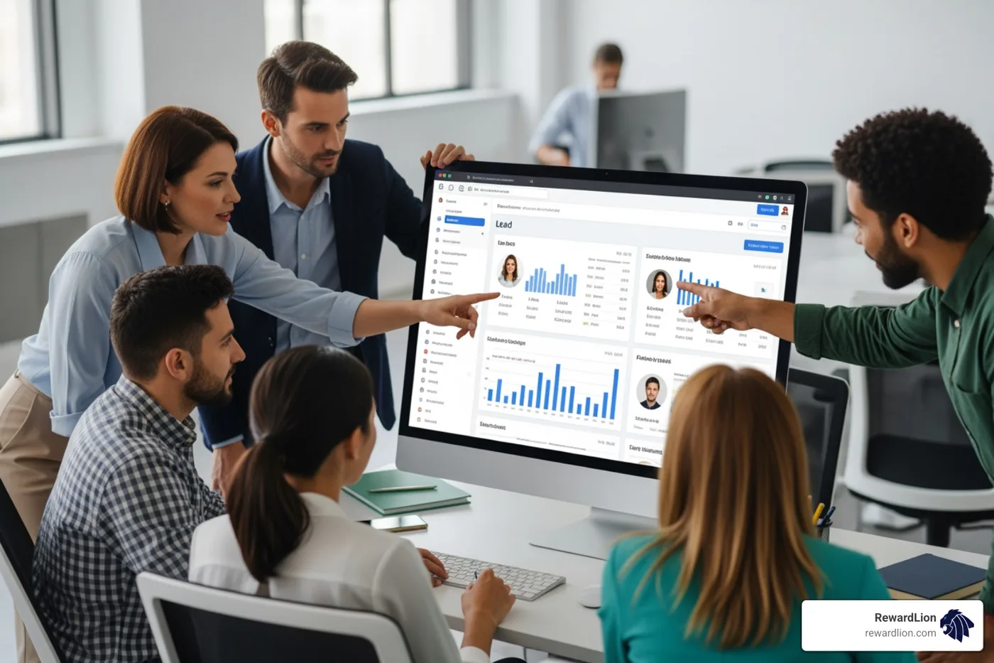 sales team in crm with lead data