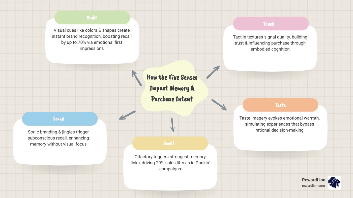 Infographic: How the five senses impact memory and purchase intent in sensory marketing - the power of sensory marketing in